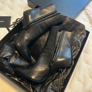 Saint Laurent Opyum Booties in Leather